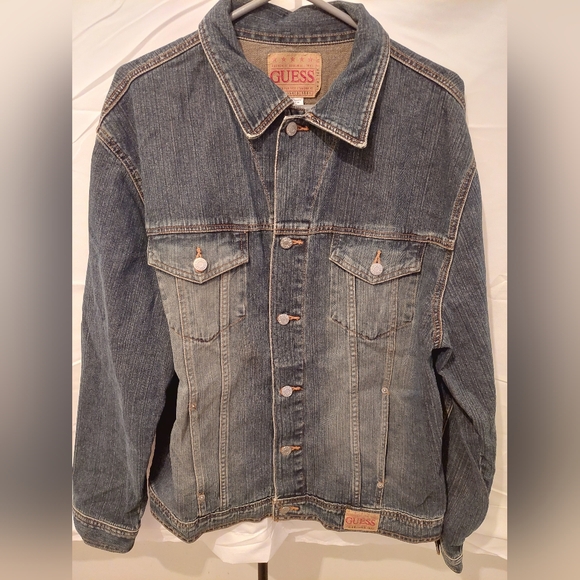 Guess Men's XL Button Up Stonewash Jean  Jacket - Picture 15 of 16